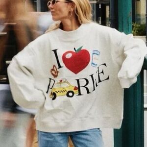 Parke mock neck sweat shirt L/XL. grey. NWT.